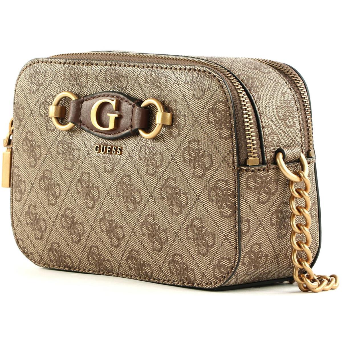 Guess Izzy 4G Logo Camera Utility Bag In Lattee