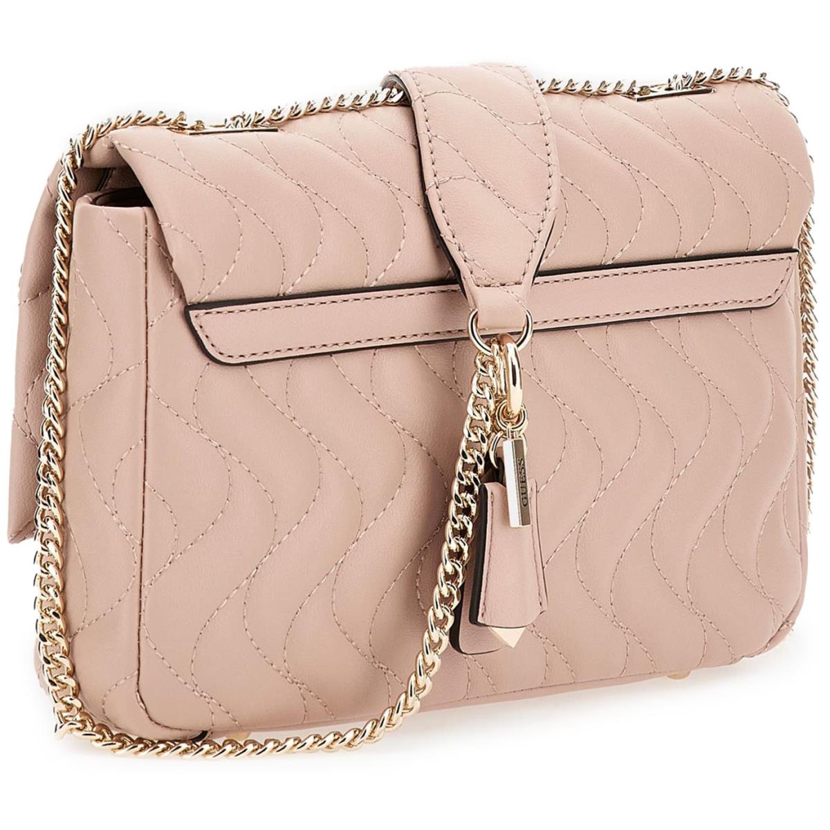 Guess Eco Mai Stitch Quilted Crossbody Bag In Rose