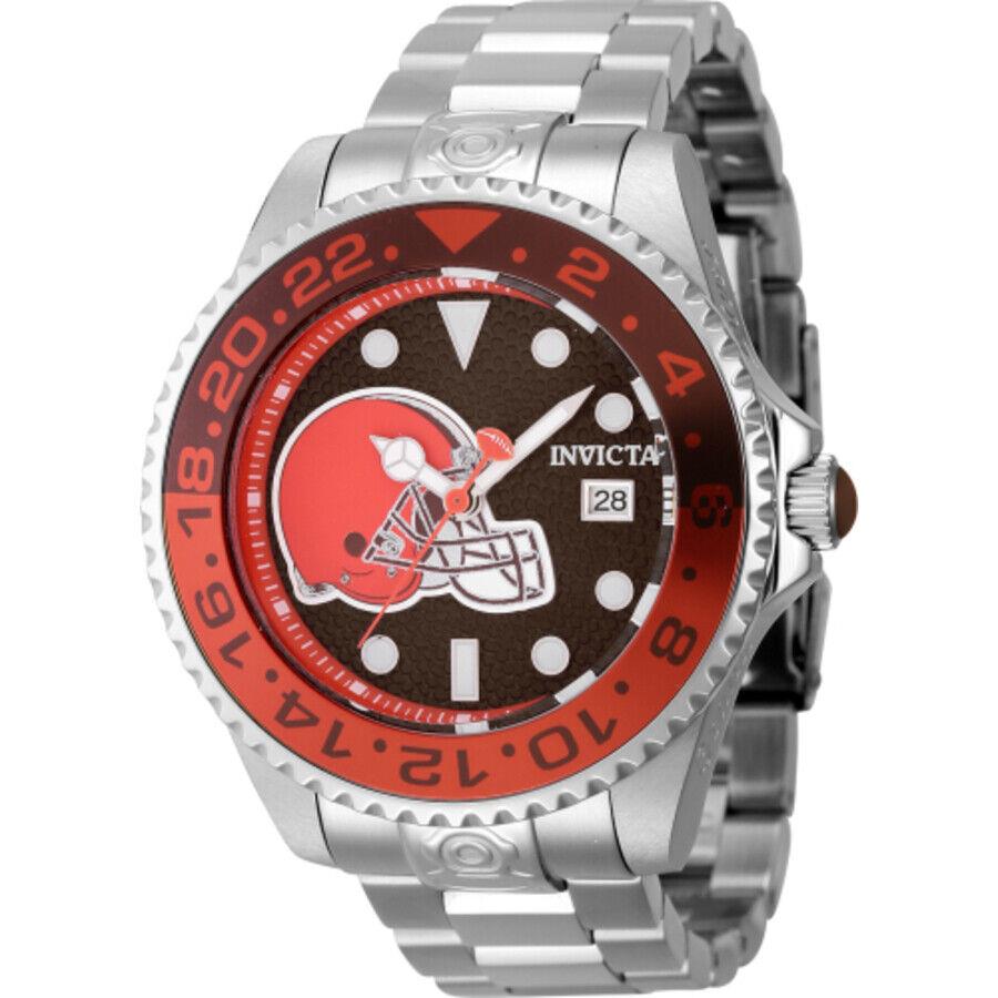 Invicta Nfl Cleveland Browns Automatic Red Dial Men`s Watch 45037