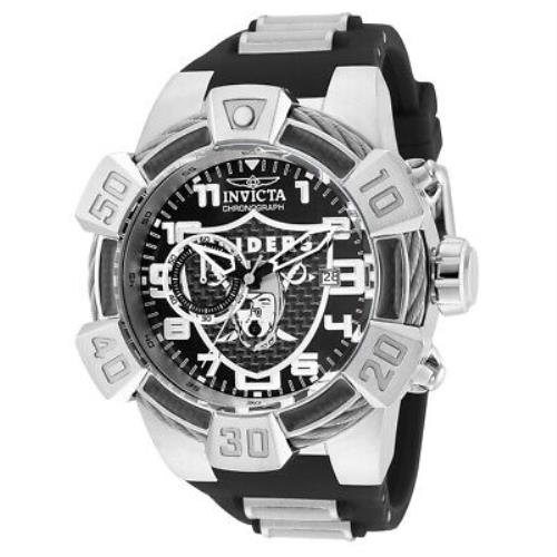 Invicta Nfl Las Vegas Raiders Black Dial Men`s Watch 35783