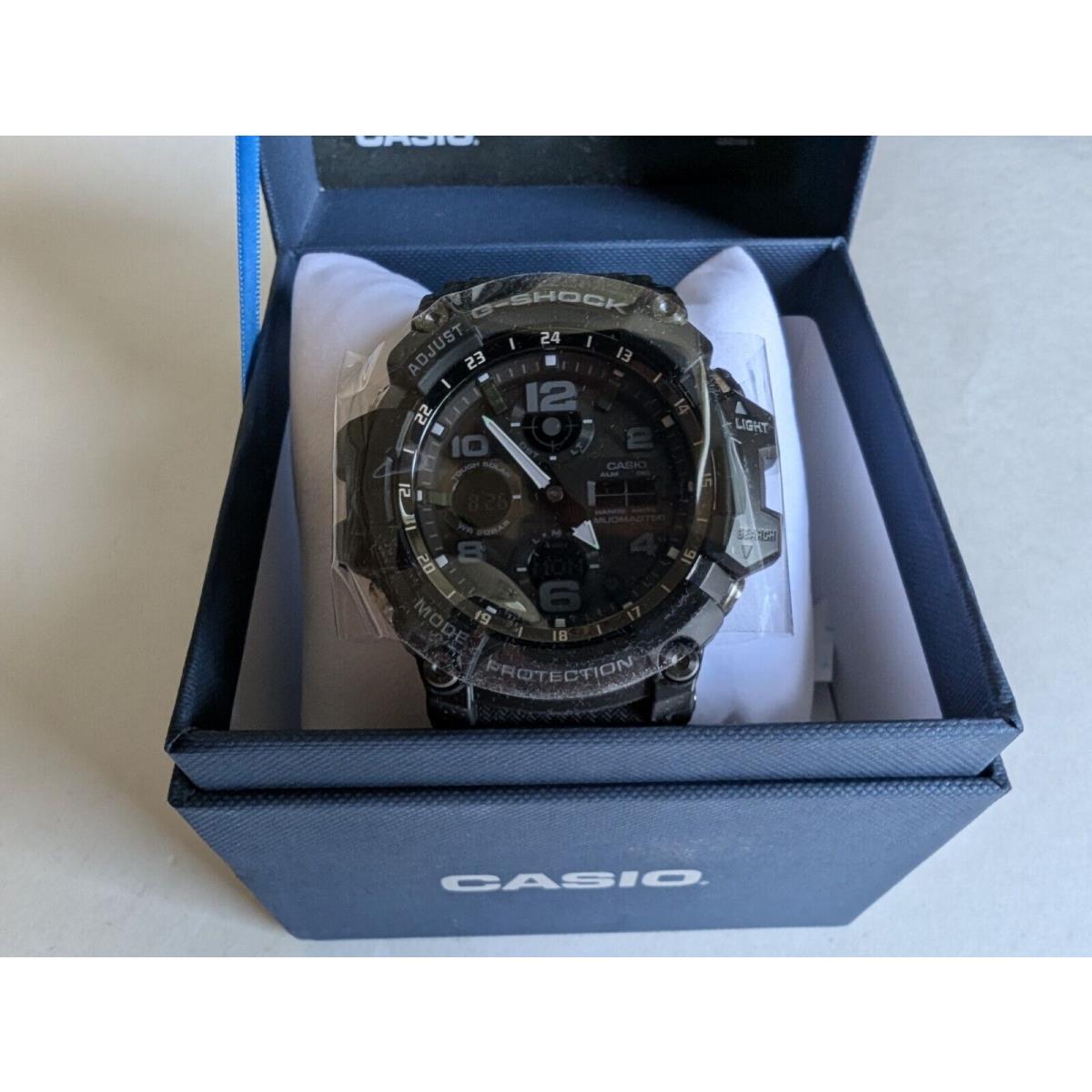 Casio Master of G G-shock Mudmaster Men`s Solar Power Watch Gsg 100 1AWC - Dial: Black, Band: Black, Bezel: Black