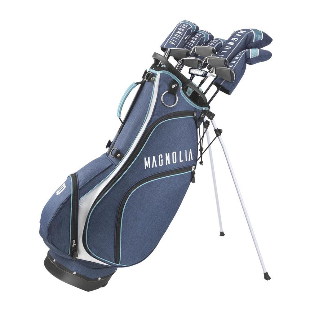 Lady Wilson Magnolia Complete Golf Set w/ Driver Irons Putter Stand Bag Navy