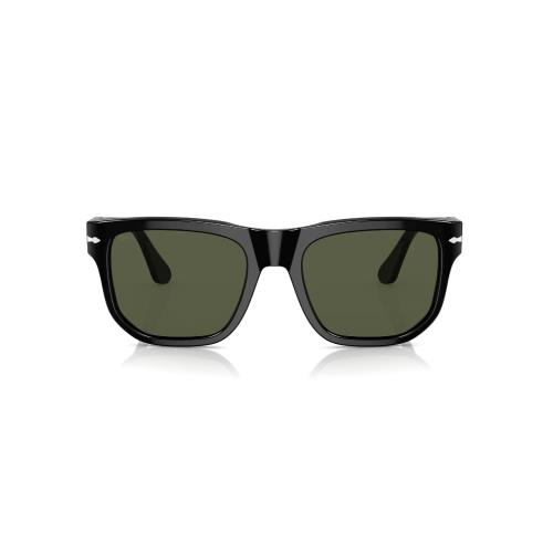 Persol PO3306S 95/31 55 Sunglasses Black Frame Green Lens
