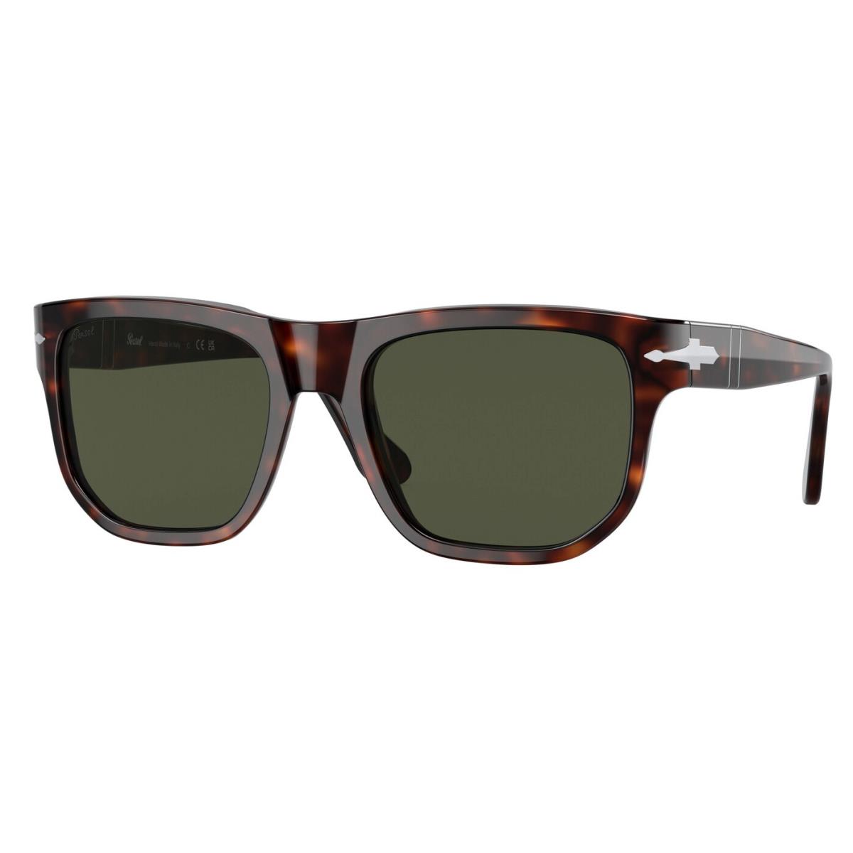 Persol PO3306S 24/31 55 Havana Frame / Green Lens