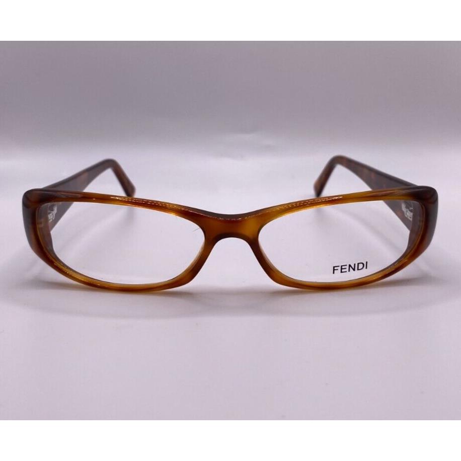 Fendi F717R 214 Havana Oval Plastic Optical Eyeglasses Frame 53-15-140 RX