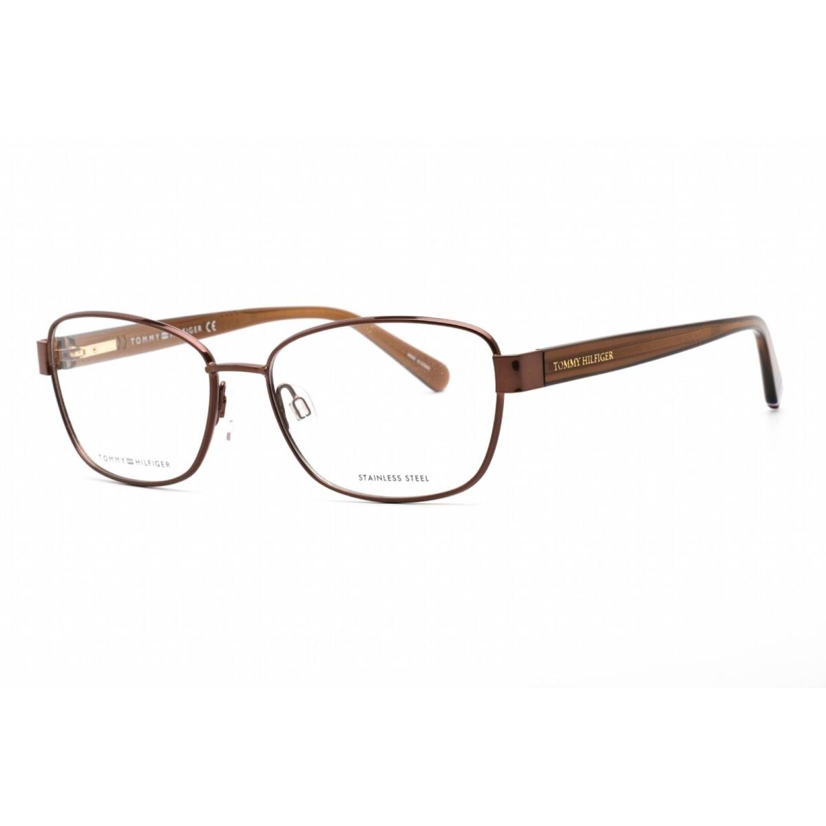 Tommy Hilfiger Women`s Eyeglasses Brown Metal Rectangular Frame TH 2006 009Q 00