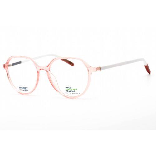 Tommy Hilfiger Women`s Eyeglasses Full Rim Pink Round Frame TJ 0011 035J 00