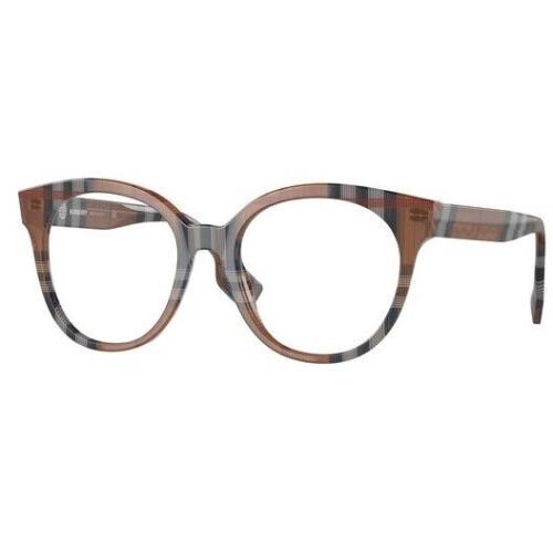 Burberry BE2356 3967 Jacqueline Check Brown Demo Lens 49 mm Women`s Eyeglasses