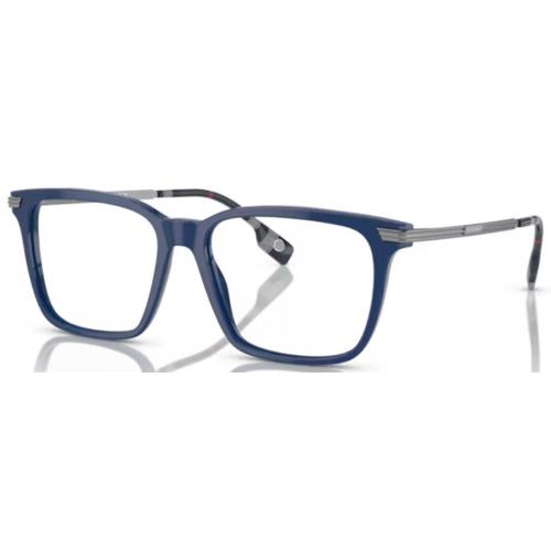 Burberry BE2378 4058 Eyeglasses Frame Men`s Blue Full Rim Square Shape 55mm