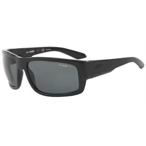 Arnette AN4221 41 81 Shiny Black Polarized Dark Grey 62 mm Unisex Sunglasses