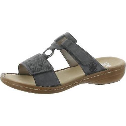 Rieker Womens Regina 85 Blue Slide Sandals Shoes 38 Medium B M Bhfo 6669