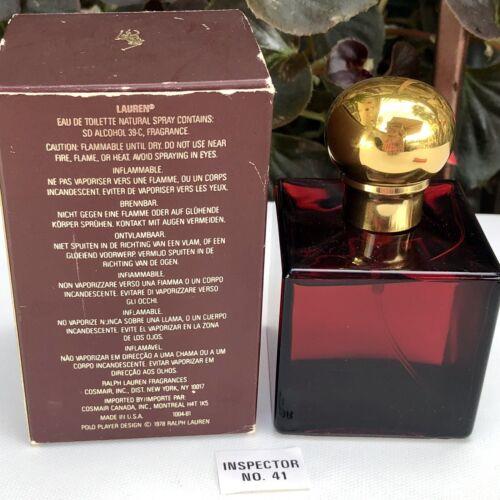 Vintage Lauren Ralph Lauren Edt 4oz Perfume Cosmair + Gold Gift Bag