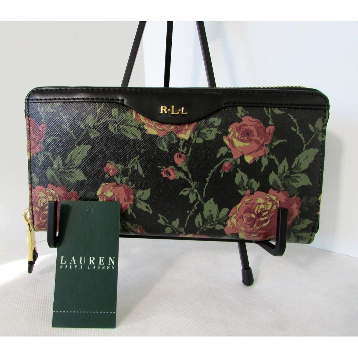 Ralph Lauren Zip Around Wallet Rosebery Floral Women`s RL