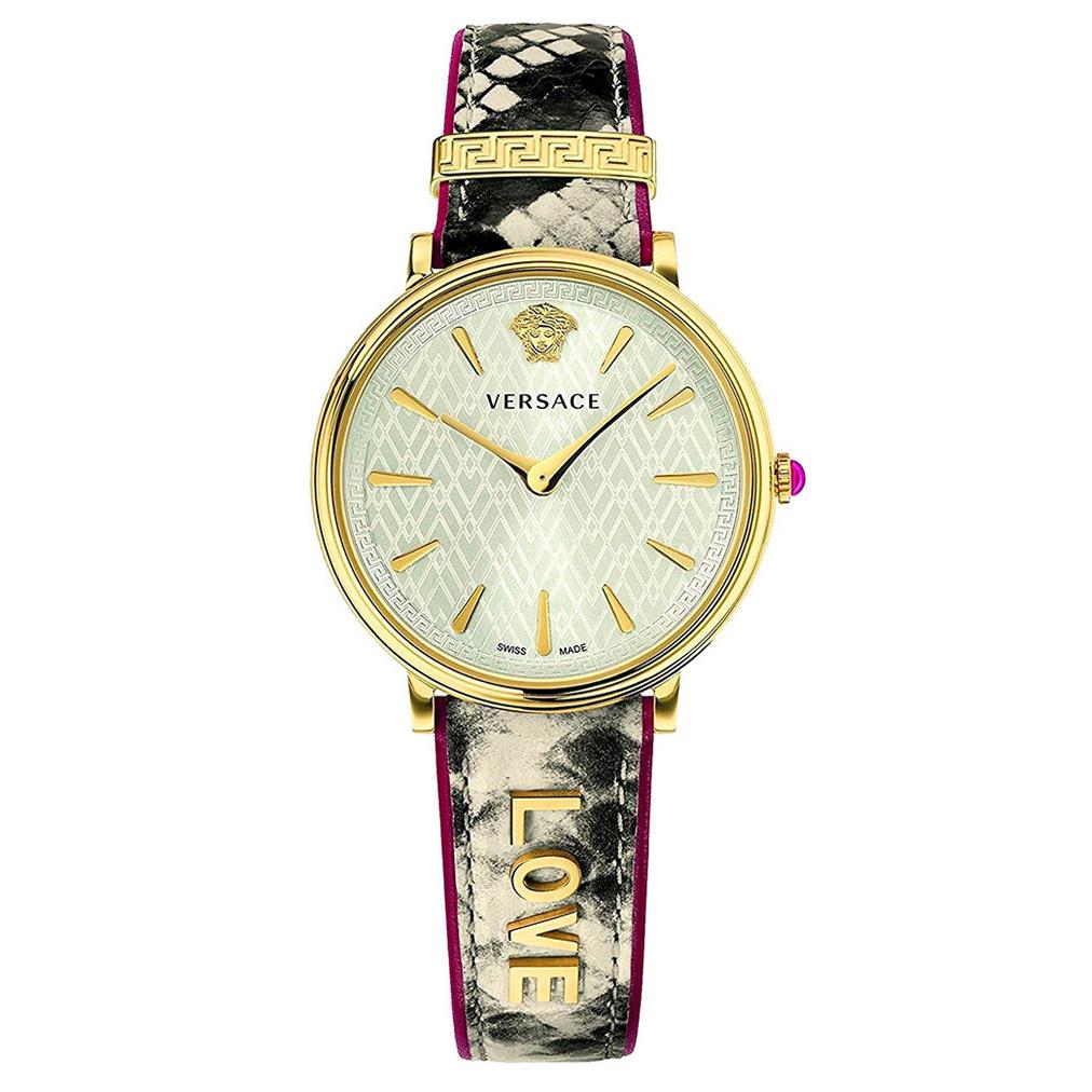 Versace Women`s Watch V-circle VBP080017 Silver White Dial Sapphire Crystal