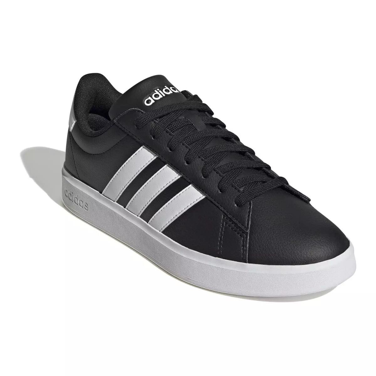 Men Adidas Grand Court 2.0 Sneaker Shoes GW9196 Black White - Black