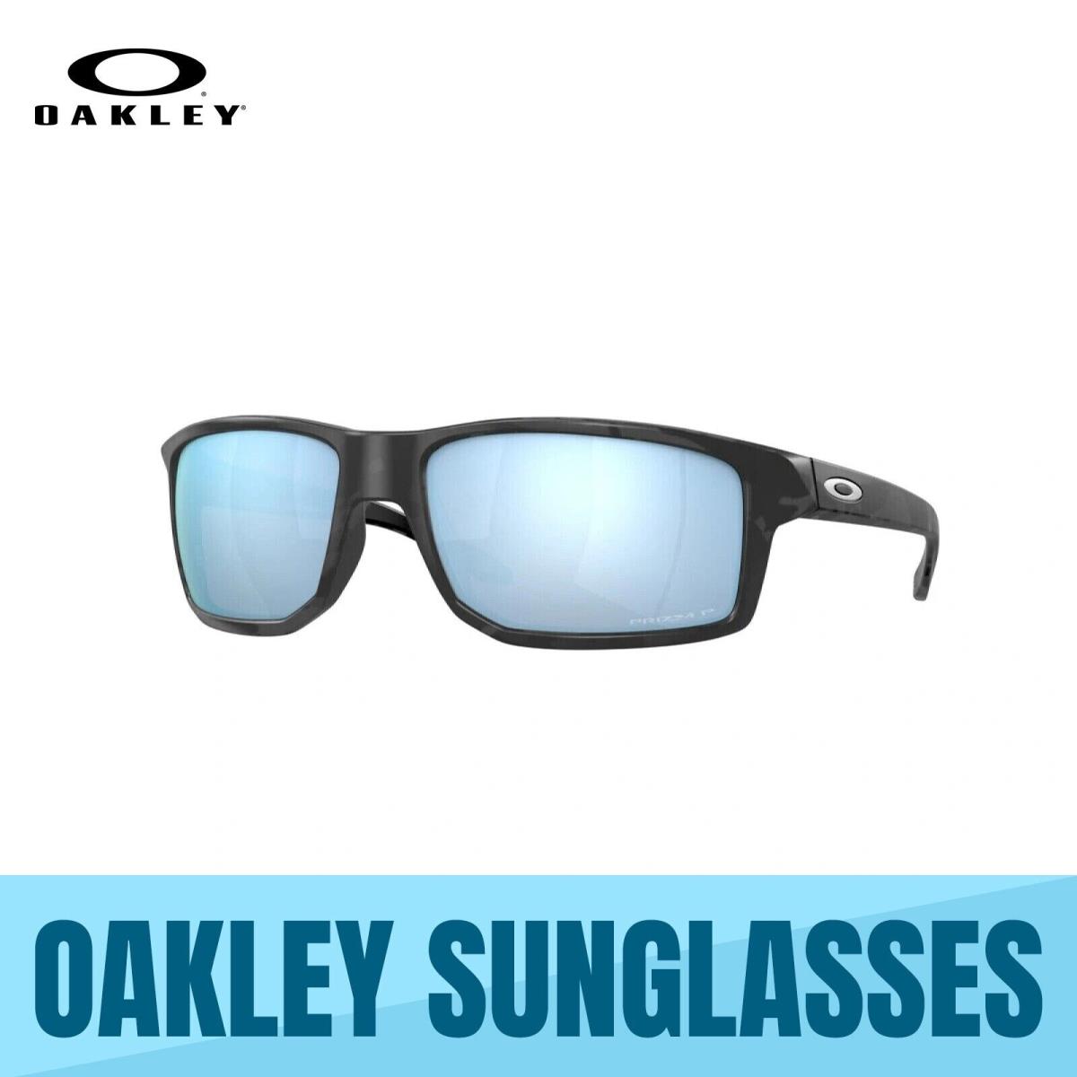 Oakley OO9449 Gibston 944923 Matte Black - Prizm Deep Water Polarized Sunglasses - Frame: MATTE BLACK CAMO, Lens: