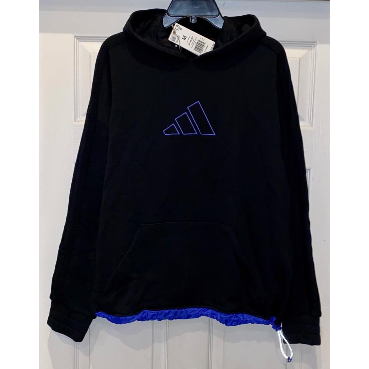 Adidas Daniel Patrick X Hoops Black Blue Basketball Pullover Hoodie Mens M