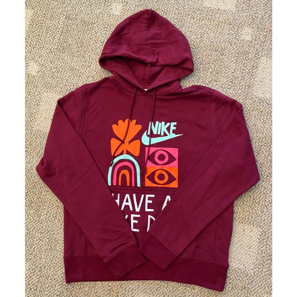 Have A Nike Day Hoodie Sweatshirt French Terry Burgundy DQ4171 Men`s Medium