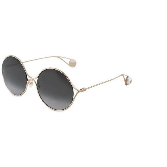 Gucci GG0253SA 004 Women`s Gold Frame / Green Lens Sunglasses