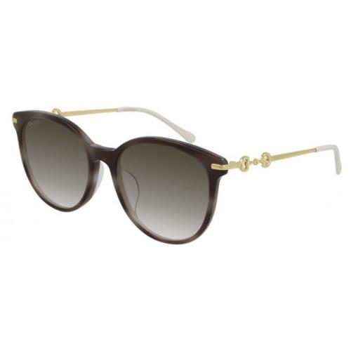 Gucci GG0885SA 002 Havana Gold Frame / Brown Gradient Sunglasses