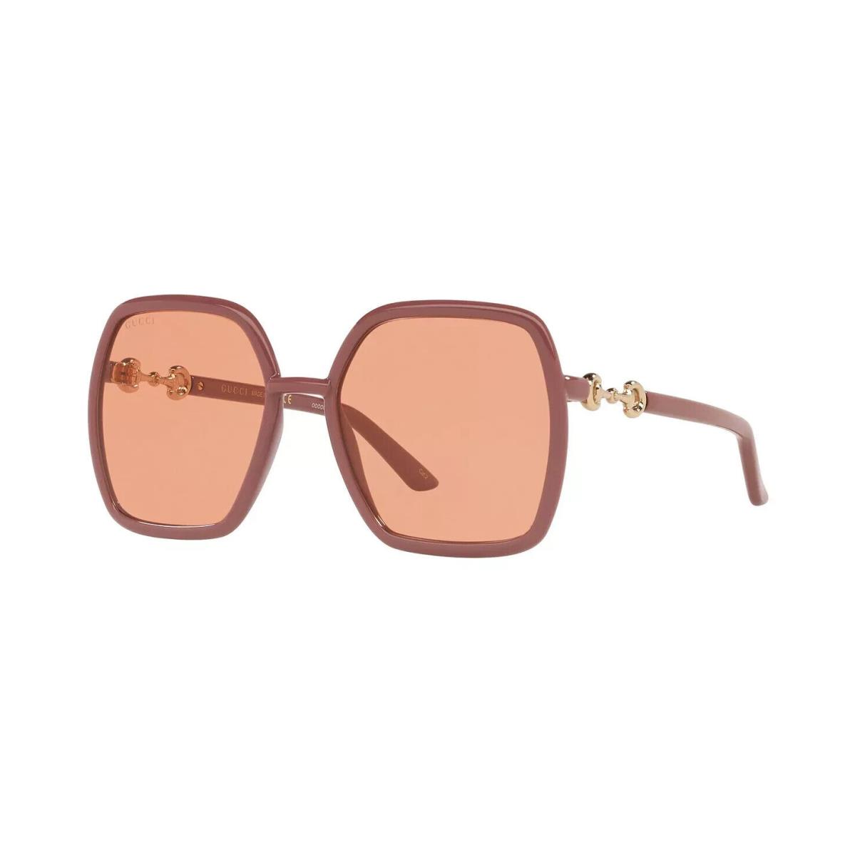 Gucci GG0890S 003 Women`s Pink Frame / Orange Lens Sunglasses