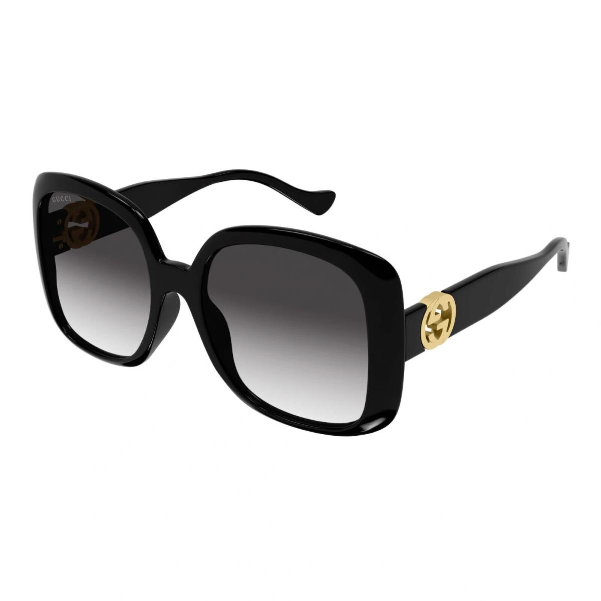 Gucci GG1029SA - 007 Black Frame -grey Black Lens Sunglasses 57MM