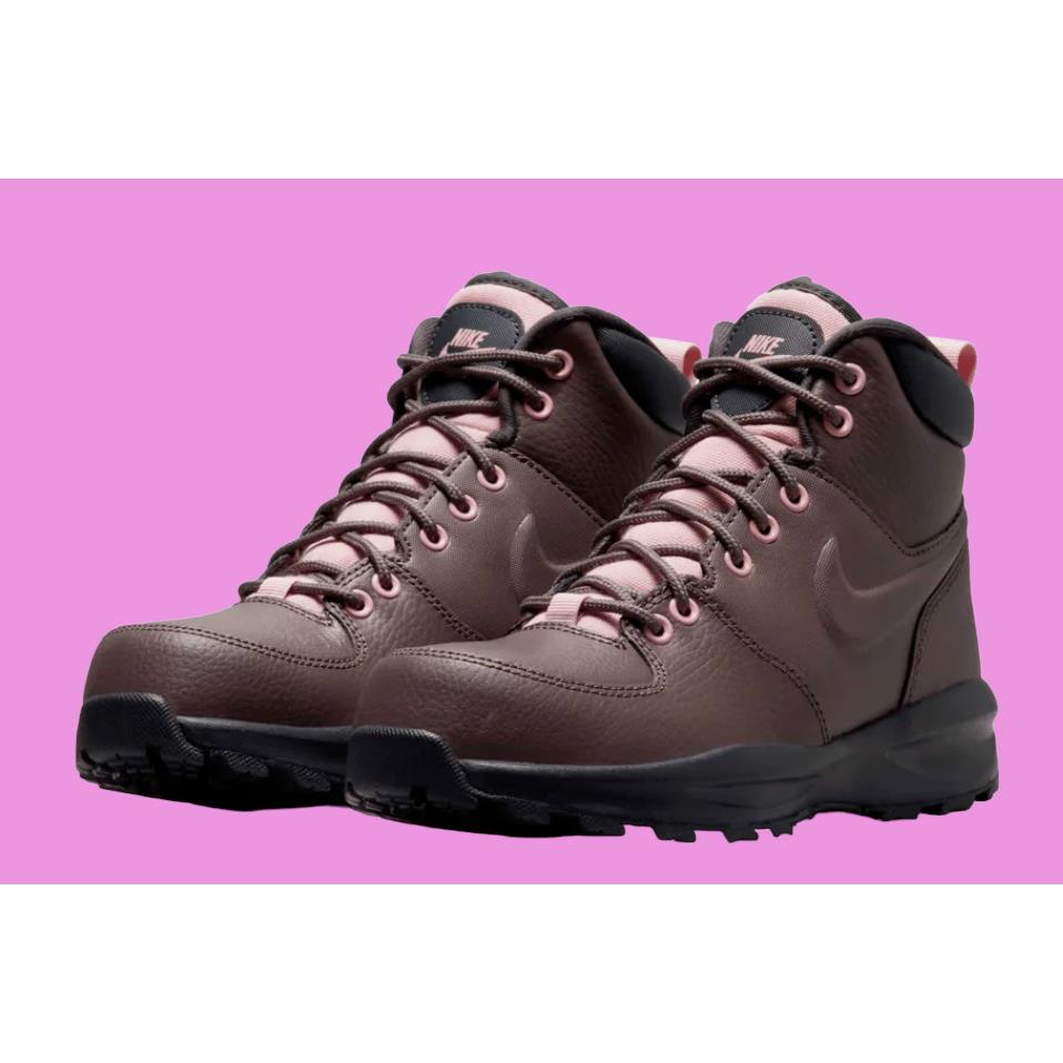 Nike Manoa Ltr Shoes Boots BQ5372-200 Pink Brown Women`s Size 6.5 Girls Size 5Y - Brown