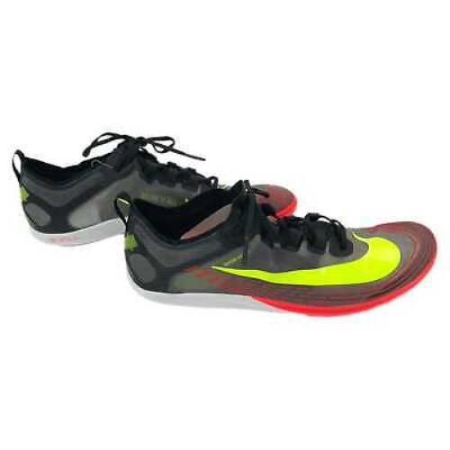 Nike Gray/green Breathable Lightweight Athletic Shoes Includes Spikes
