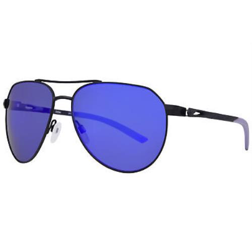 Nike Club Nine M DQ0924 012 Sunglasses Satin Black/grey Ultraviolet Pilot 60mm