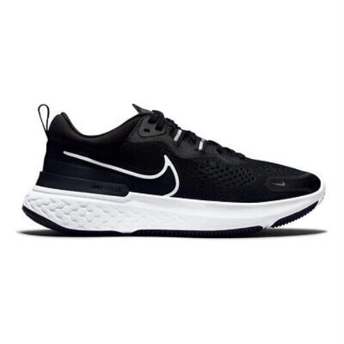 Nike Women`s React Miler 2 Running Shoes Black/white 10.5 B Medium US