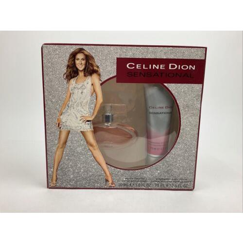 Celine Dion Sensational Perfume Edt 1 OZ Spray 30 ML Body Lotion Gift Set