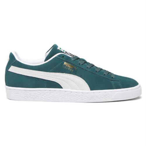 Puma Suede Classic Xxi Lace Up Mens Green Sneakers Casual Shoes 37491589