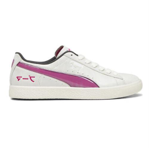 Puma Clyde Tokyo Lace Up Mens Grey Pink Sneakers Casual Shoes 39307801