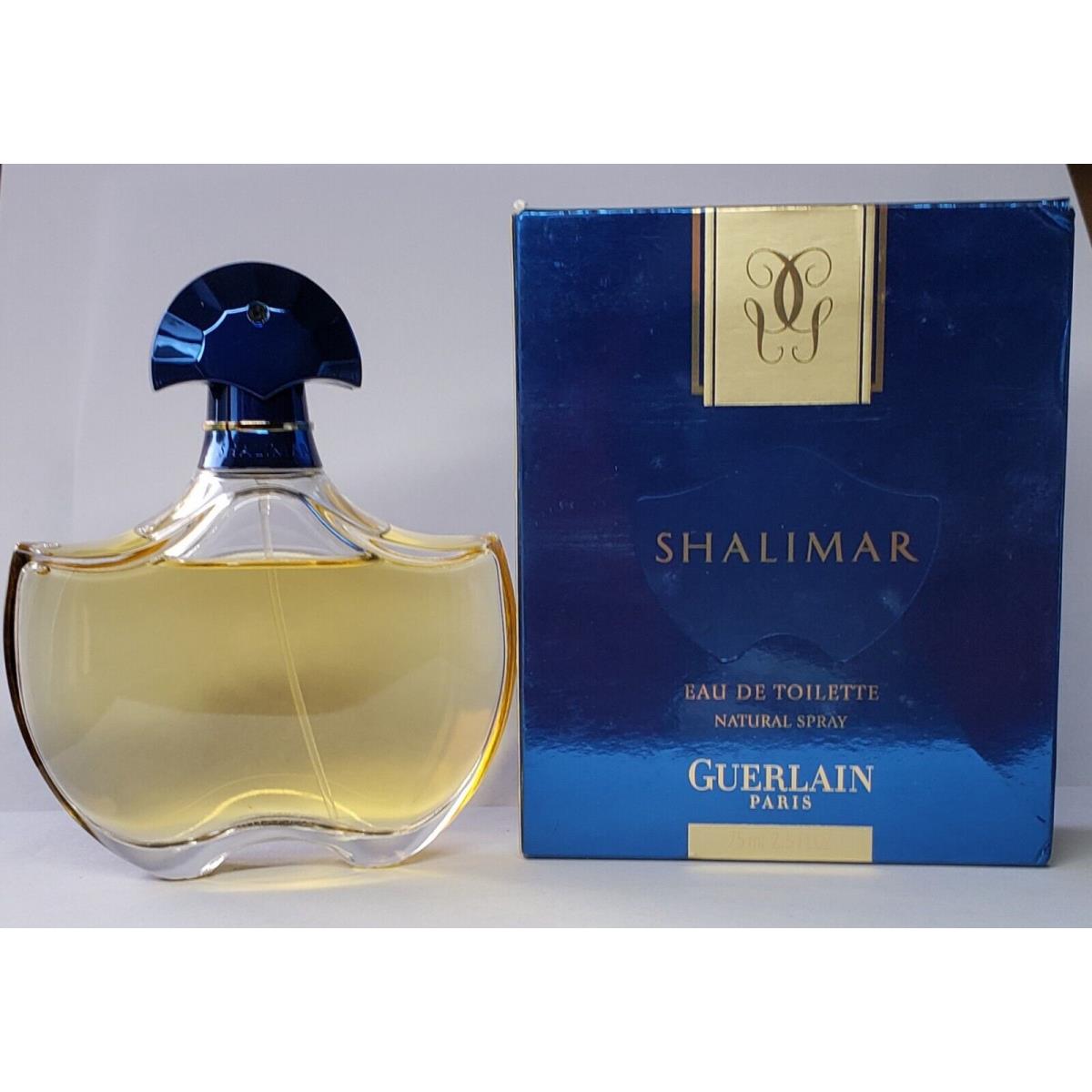 Vintage Shalimar Guerlain Eau de Toilette Edt Spray Perfume 2.5 oz