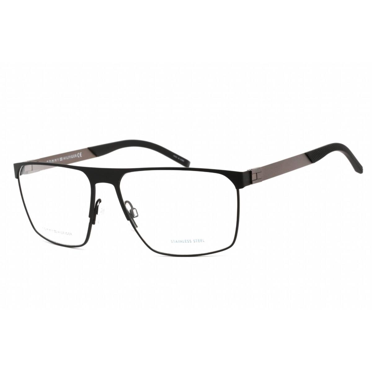 Tommy Hilfiger Men`s Eyeglasses Full Rim Matte Black Metal Frame TH 1861 0003 00