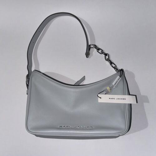 Marc Jacobs York Gray Leather Baguette Shoulder Bag Purse