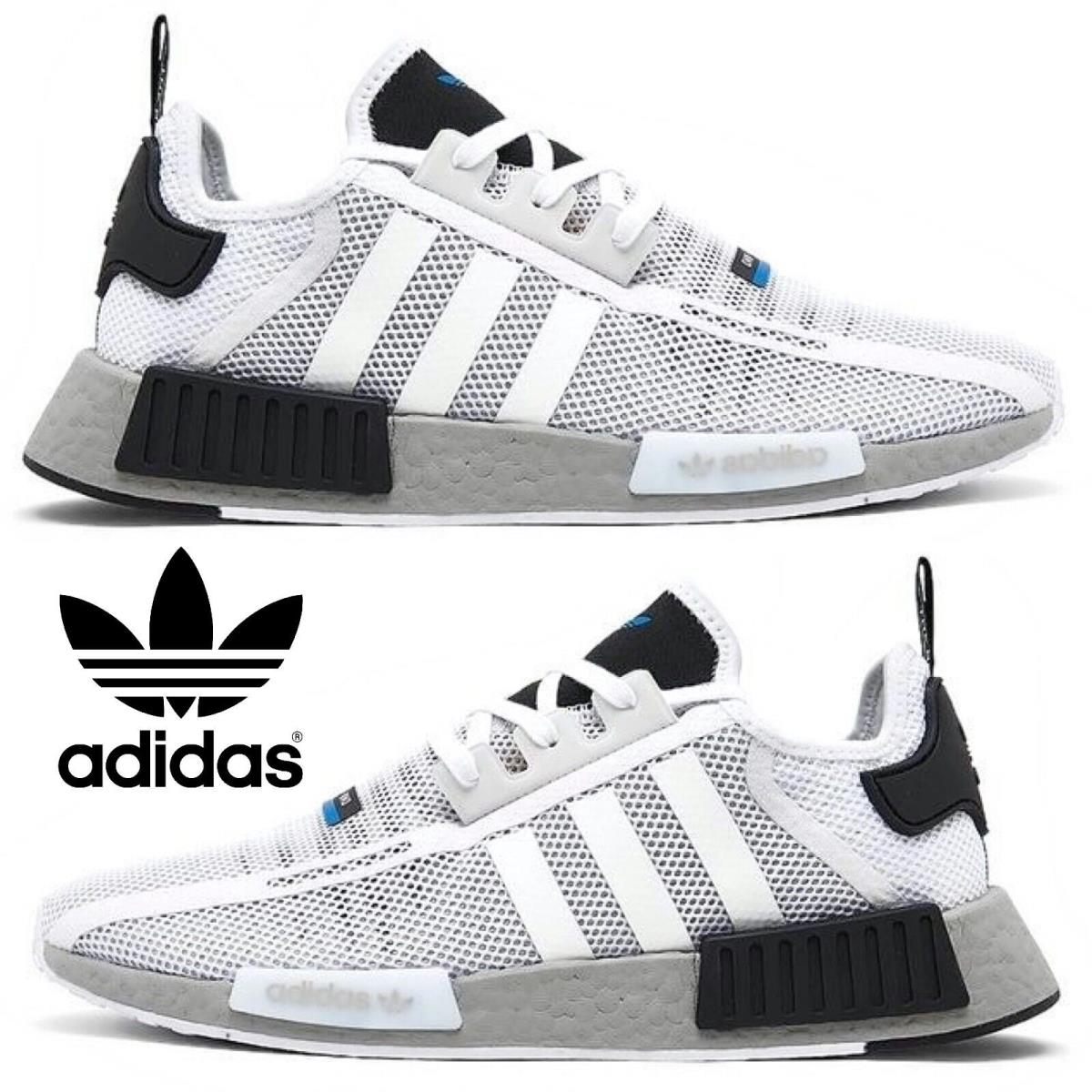 Adidas Originals Nmd R1 Men`s Sneakers Running Shoes Gym Casual Sport White Gray - White, Manufacturer: Footwear White/Grey/Grey/Multi