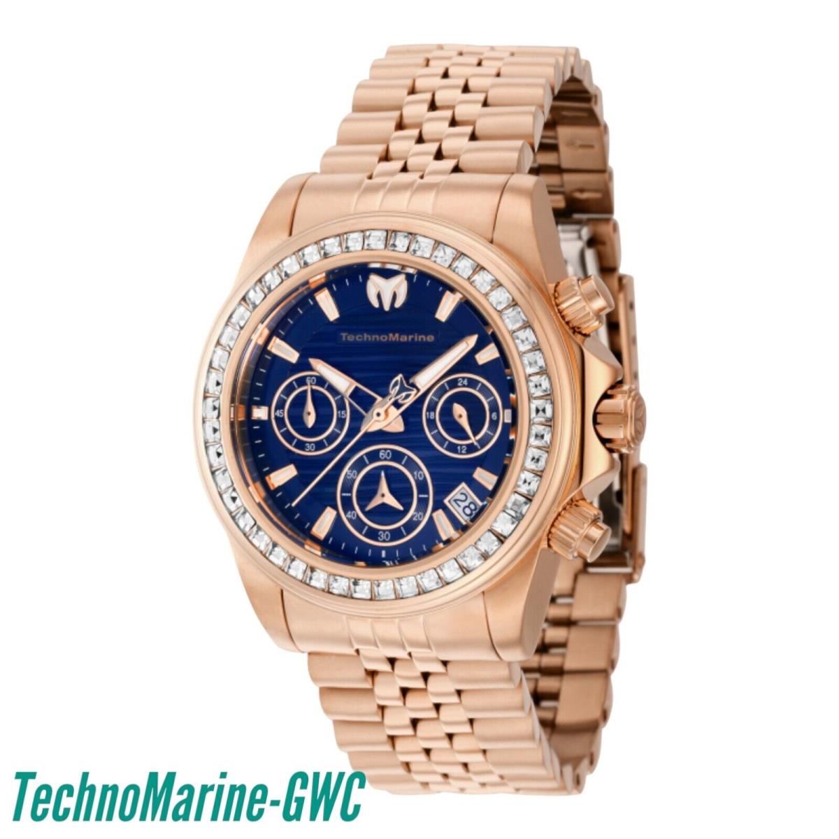 Technomarine Women`s TM-222031 Manta Ray 38mm with Stones - Dial: Rose Gold, Band: Rose Gold