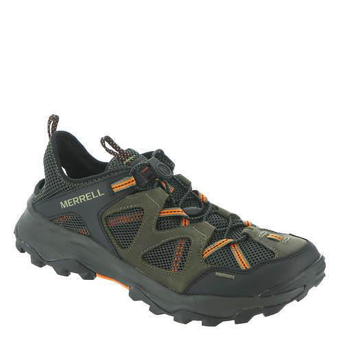 Mens Merrell Speed Strike Sieve Hiker Olive Leather Shoes - Green