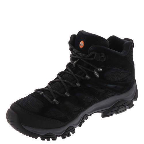 Mens Merrell Moab 3 Mid Hiking Boot Black Leather Shoes Medium/Regular