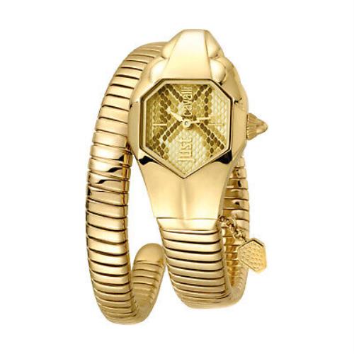 Just Cavalli Women`s Septagon Gold Dial Watch - JC1L001M0125