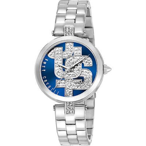 Just Cavalli Women`s Maiuscola Blue Dial Watch - JC1L241M0045