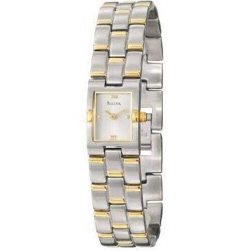 Bulova Classic Women`s 98T16 Quartz Silver and Gold Tone Bracelet Watch - Dial: Silver, Band: Gold, Silver, Bezel: Gold, Silver