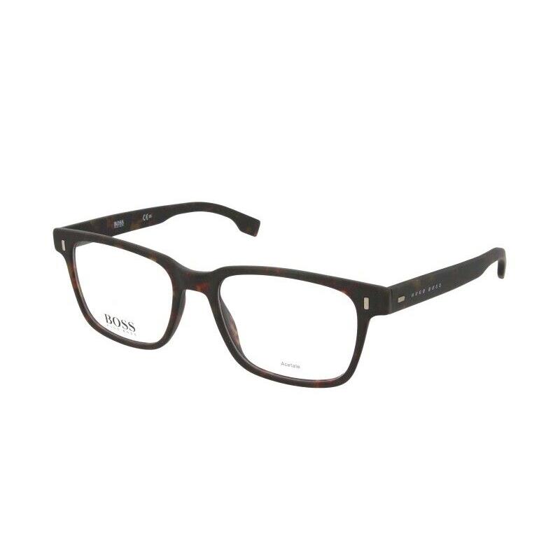 Hugo Boss Frames Dark Tortoise Acetate Men`s Boss 0957 086 50-17-145 Glasses