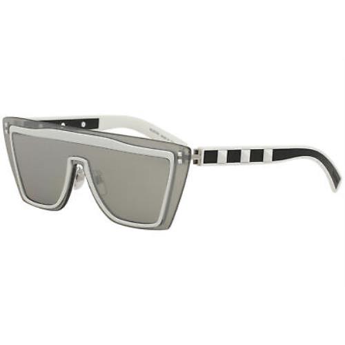 Valentino Women`s VA2026 VA/2026 3040/6G Matte White Shield Sunglasses 46mm