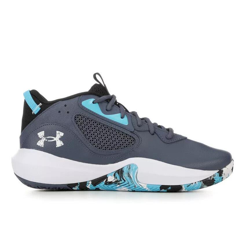 Under Armour Lockdown 6 Adult Basketball Shoes Downpour Gray Size 12