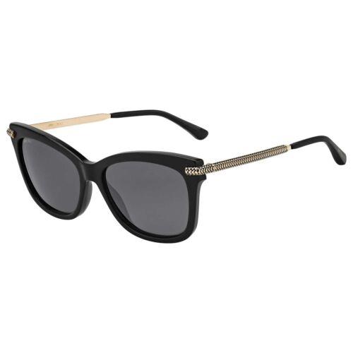 Jimmy Choo Women`s Sunglasses Black Frame Grey Blue Lenses Shade/s 0807 00