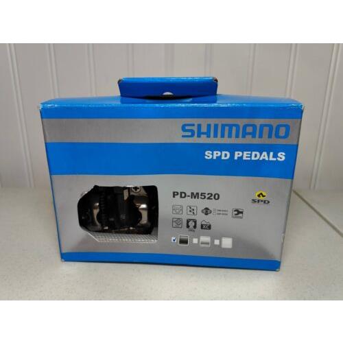 Shimano PD-M520L Spd Bicycling Bicycle Foot Pedal Black with Cleat
