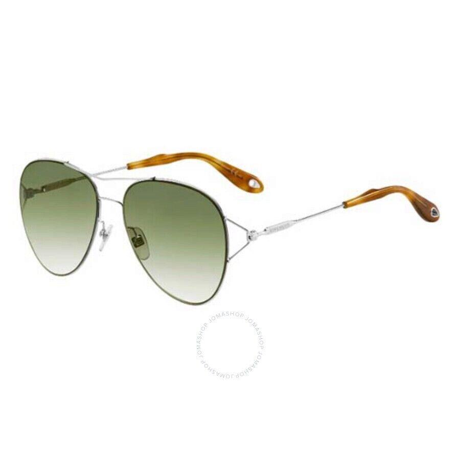 Givenchy Green Shaded Gold Mirror Pilot Uni Sunglasses. GV 7005/S 010 Palladium