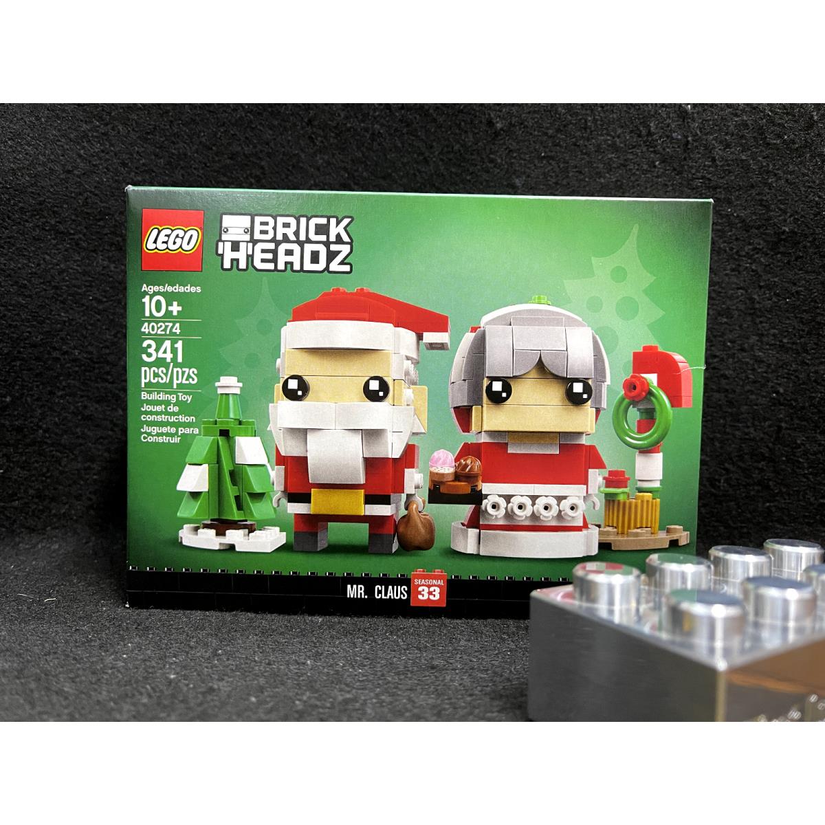 Lego 40274 2018 Mr. Mrs. Claus Brick Headz Seasonal Retired